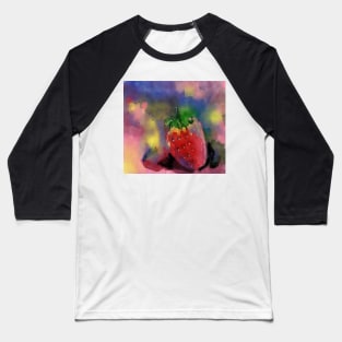 Strawberry Watercolor Baseball T-Shirt